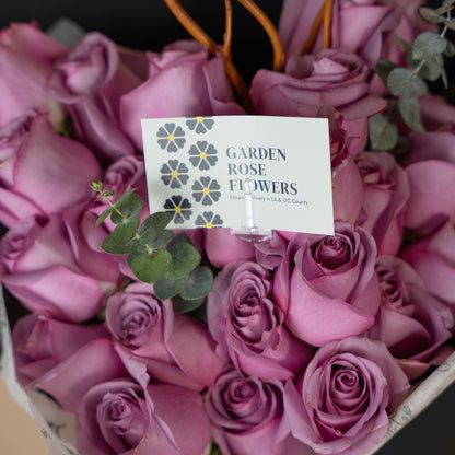 Lavender Heart-Shaped Rose Bouquet